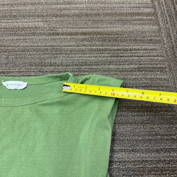 Anna-Kaci Green Sleeveless Tank Top High Neck Shoulder Detail - Picture 3 of 9